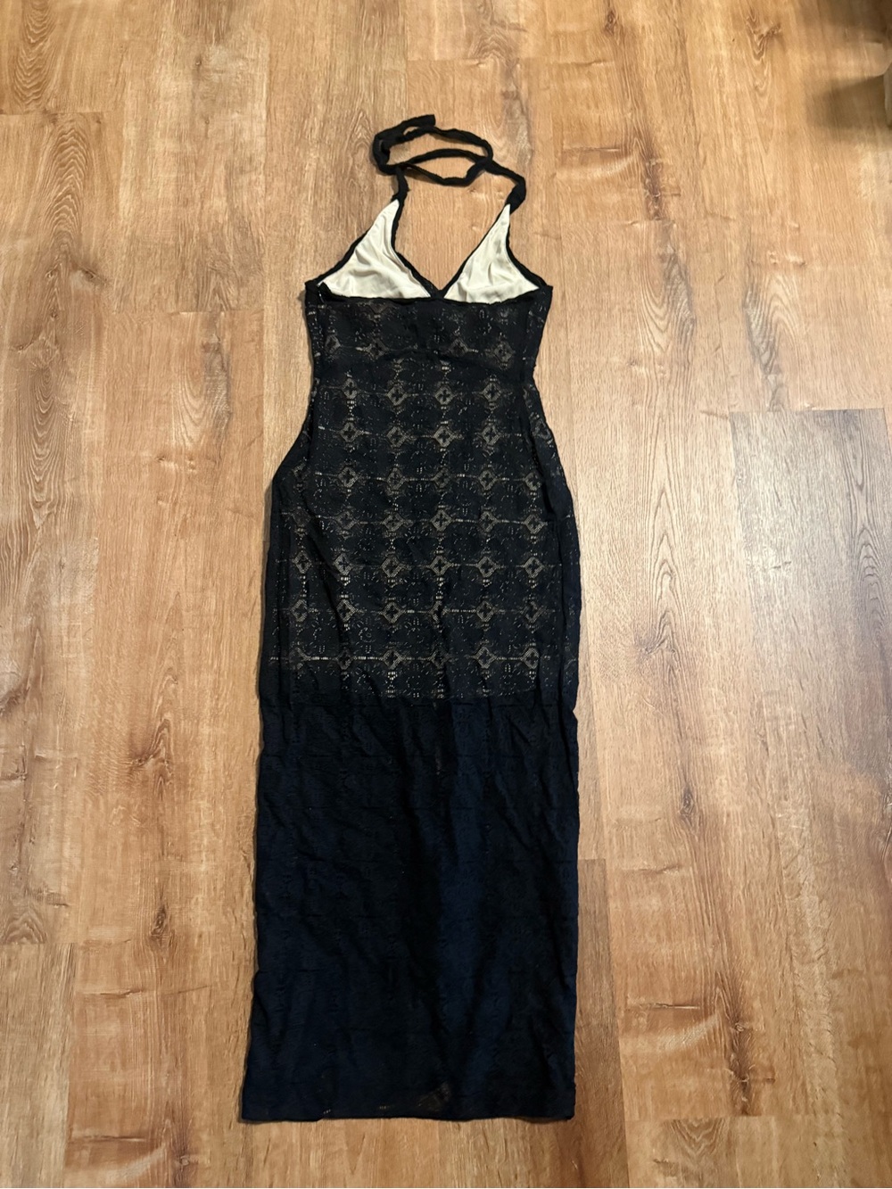 Guess Black Lace Halter Maxi Dress - Picture 6 of 6